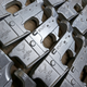 A box of AR-15 rifle lower receivers awaiting serial number stamping and finishing at the Stag Arms company in New Britain, Connecticut.